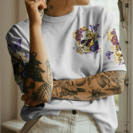 DON'T LIKE ME F OFF FLORAL SKULL ALL OVER PRINT - TLTW1804233