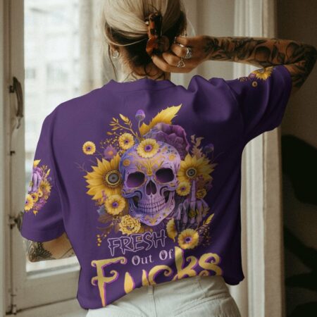 FRESH OUT OF F SUNFLOWER SKULL ALL OVER PRINT - TLTW2802234