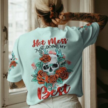 HOT MESS ROSE SKULL ALL OVER PRINT - TLTR1503231