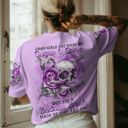 GOOD GIRLS ARE MADE OF SUGAR AND SPICE PURPLE ALL OVER PRINT - TLTR1601231
