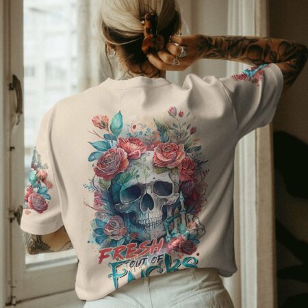 FRESH OUT OF F WATERCOLOR SKULL ALL OVER PRINT - TLTR1602231