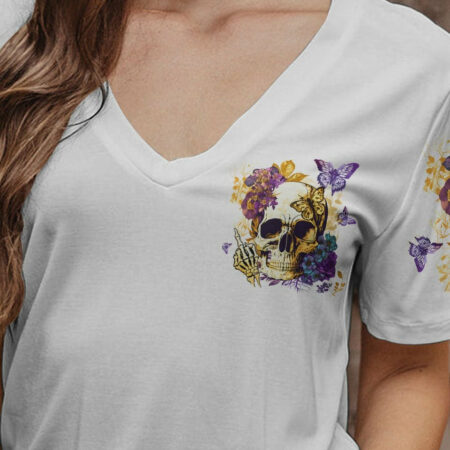 DON'T LIKE ME F OFF FLORAL SKULL ALL OVER PRINT - TLTW1804233