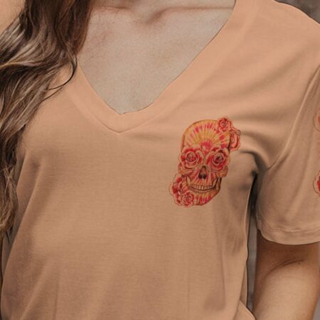 FRESH OUT OF F TIE DYE FLOWER SKULL ALL OVER PRINT - TLTR0303232
