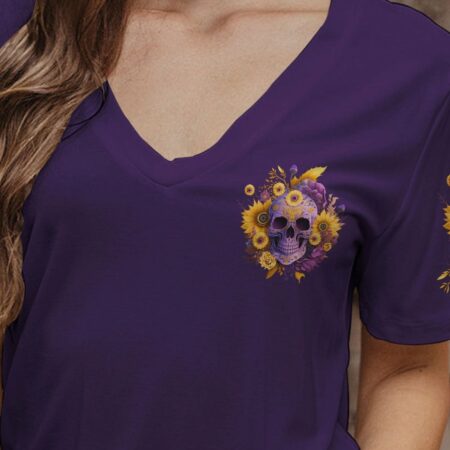 FRESH OUT OF F SUNFLOWER SKULL ALL OVER PRINT - TLTW2802234
