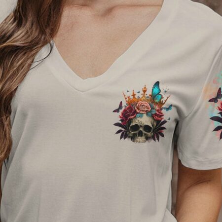 I'M THE F QUEEN SKULL ROSE CROWN ALL OVER PRINT - TLTR0802233