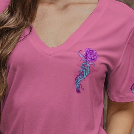 INKED MAMA SKELETON HAND ROSE ALL OVER PRINT - TLTW2503232