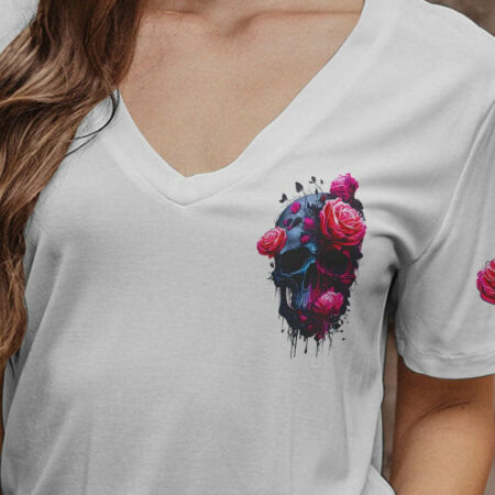 I MAY NOT BE PERFECT SKULL ROSE ALL OVER PRINT - TLNZ1404233