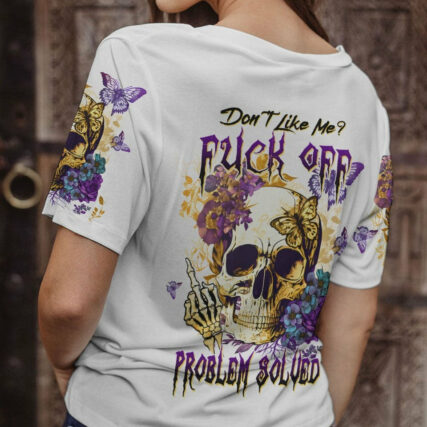 DON'T LIKE ME F OFF FLORAL SKULL ALL OVER PRINT - TLTW1804233