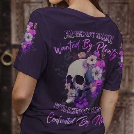 HATED BY MANY WANTED BY PLENTY SKULL FLOWER ALL OVER PRINT - YHLN0903234