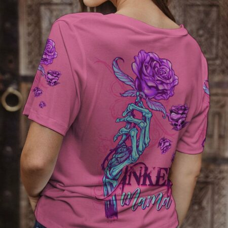 INKED MAMA SKELETON HAND ROSE ALL OVER PRINT - TLTW2503232