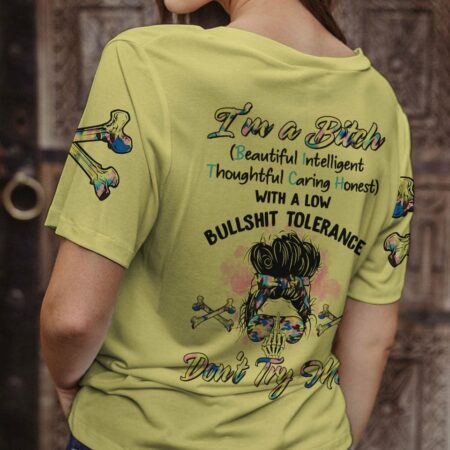 I'M A B DON'T TRY ME MESSY BUN ALL OVER PRINT - TLTR2402233