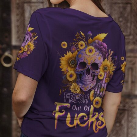 FRESH OUT OF F SUNFLOWER SKULL ALL OVER PRINT - TLTW2802234