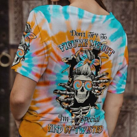 DON'T TRY TO FIGURE ME OUT TIE DYE MESSY BUN ALL OVER PRINT - TLTW2604233