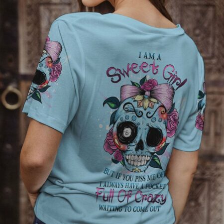 I AM A SWEET GIRL FUNNY SKULL ALL OVER PRINT - YHHG1601234