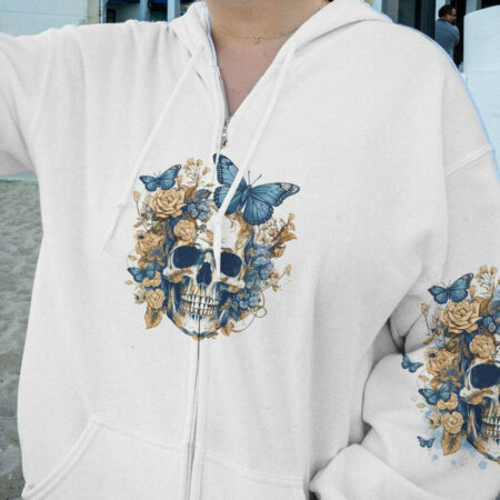 I'M NOT ALWAYS A B FLOWER SKULL ALL OVER PRINT - TLNO1404232