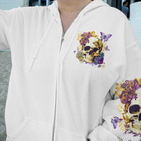 DON'T LIKE ME F OFF FLORAL SKULL ALL OVER PRINT - TLTW1804233