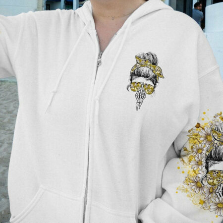 I'M A B DON'T TRY ME MESSY BUN DAISY ALL OVER PRINT - TLNO1704232