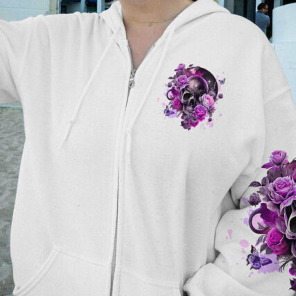IN MY DEFENSE I WAS LEFT UNSUPERVISED SKULL ROSE MOON ALL OVER PRINT - TLTW1804234