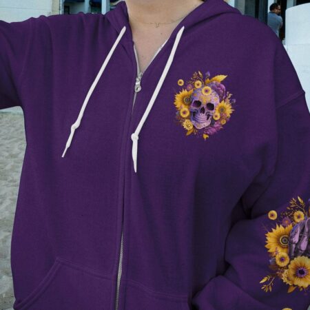 FRESH OUT OF F SUNFLOWER SKULL ALL OVER PRINT - TLTW2802234
