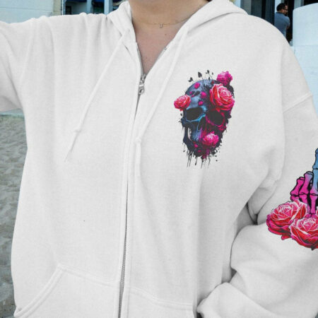 I MAY NOT BE PERFECT SKULL ROSE ALL OVER PRINT - TLNZ1404233