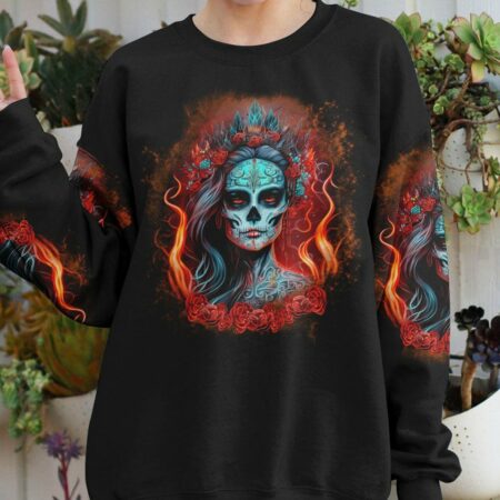 I'M THE F QUEEN SUGAR SKULL ALL OVER PRINT - TLTR0504232