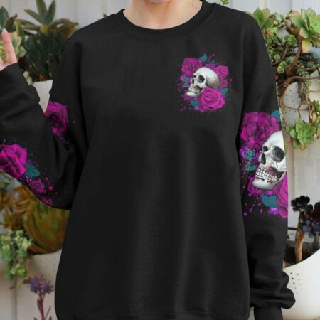 I KNOW MY LIMITS SKULL ROSE ALL OVER PRINT - YHHG0304232
