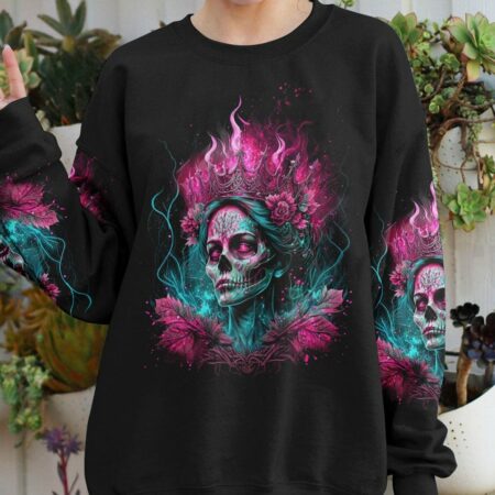 I'M THE F QUEEN SUGAR SKULL ALL OVER PRINT - TLTW0604231