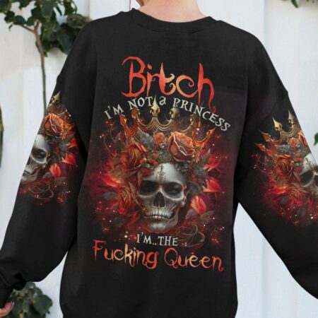 I'M THE F QUEEN ROSE SKULL ALL OVER PRINT - TLNO3003233