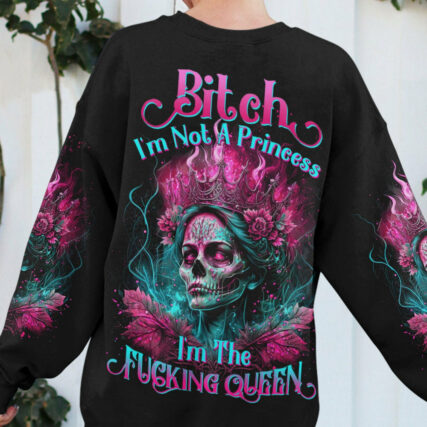 I'M THE F QUEEN SUGAR SKULL ALL OVER PRINT - TLTW0604231
