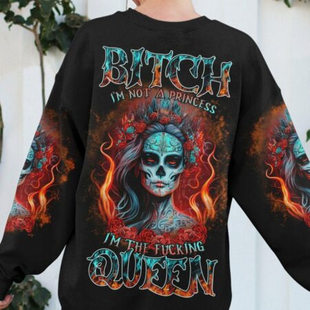 I'M THE F QUEEN SUGAR SKULL ALL OVER PRINT - TLTR0504232