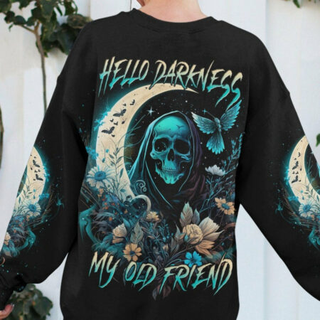 HELLO DARKNESS MY OLD FRIEND REAPER CRESCENT MOON ALL OVER PRINT - TLNT1204231