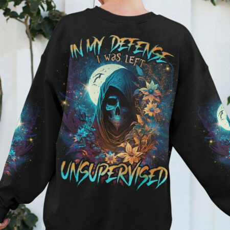 IN MY DEFENSE I WAS LEFT UNSUPERVISED REAPER MOON ALL OVER PRINT - TLNO1204233