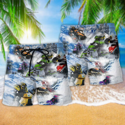 Sleigh And Snow Mountain - Beach Short - Owl Ohh - Owl Ohh
