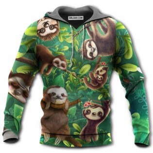 Sloth Lovely Cute Animals - Hoodie - Owl Ohh - Owl Ohh