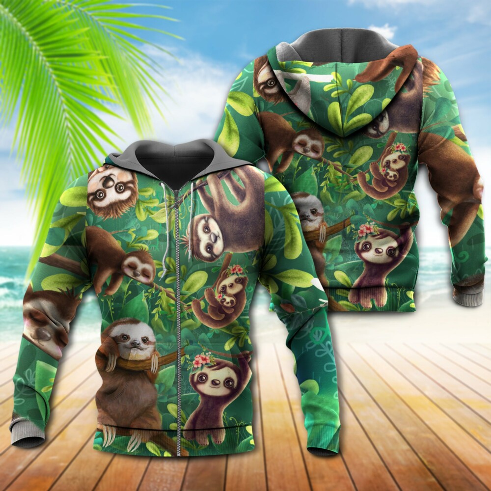 Sloth Lovely Cute Animals - Hoodie - Owl Ohh - Owl Ohh