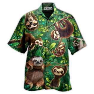 Sloth Lovely Cute Animals - Hawaiian Shirt - Owl Ohh - Owl Ohh