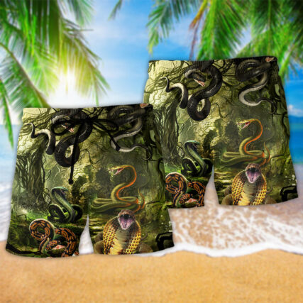 Snake Mysterious Cool Style - Beach Short - Owl Ohh - Owl Ohh