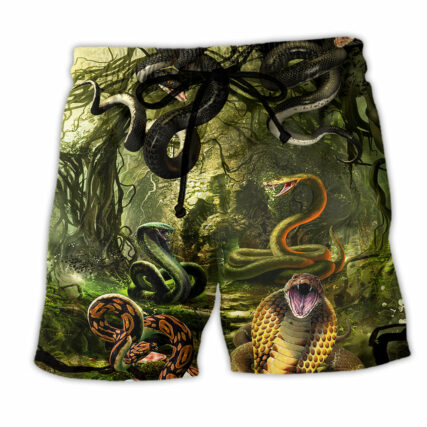 Snake Mysterious Cool Style - Beach Short - Owl Ohh - Owl Ohh