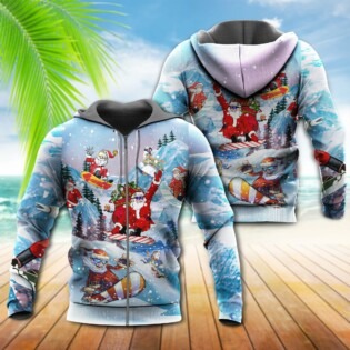 Snowboarding Christmas Close To Heaven Down To Earth - Hoodie - Owl Ohh - Owl Ohh