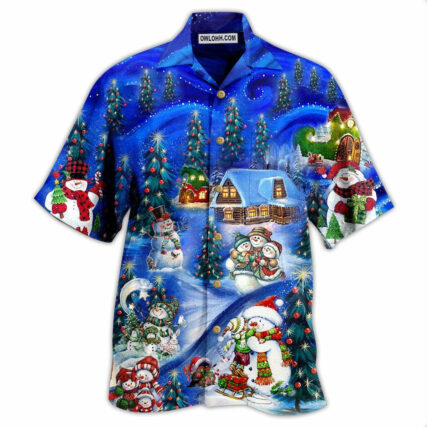Snowman Chilling With My Snowmies - Hawaiian Shirt - Owl Ohh - Owl Ohh