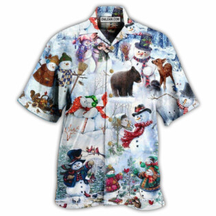 Snowman The World Changes When Its Snows - Hawaiian Shirt - Owl Ohh - Owl Ohh