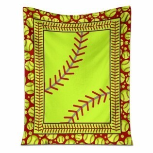 Softball All I Need - Flannel Blanket - Owl Ohh - Owl Ohh