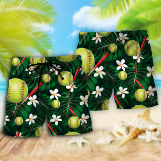 Softball Tropical Floral - Beach Short - Owl Ohh - Owl Ohh