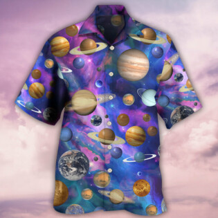 Planet Solar System Galaxy Style - Hawaiian Shirt - Owl Ohh - Owl Ohh