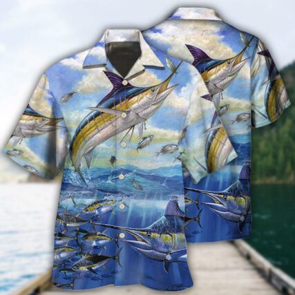 Fishing Ocean Blue Sky Freedom - Hawaiian Shirt - Owl Ohh - Owl Ohh