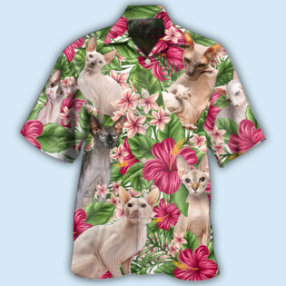 Cat Lovely Sphynx cat Tropical Floral - Hawaiian Shirt - Owl Ohh - Owl Ohh