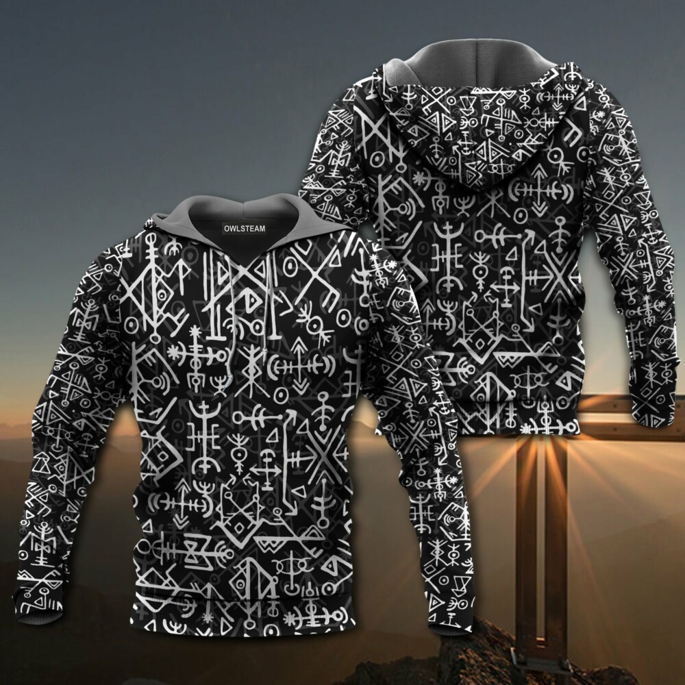 Viking Nordic Futhark Viking Classic Style - Hoodie - Owl Ohh - Owl Ohh