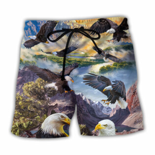 Eagle Spread Wings To The Sky Style - Beach Short - Owl Ohh - Owl Ohh