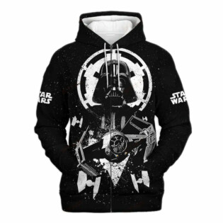 Star Wars Darth Vader Black and White Gift For Fans - Hoodie - Owl Ohh-Owl Ohh