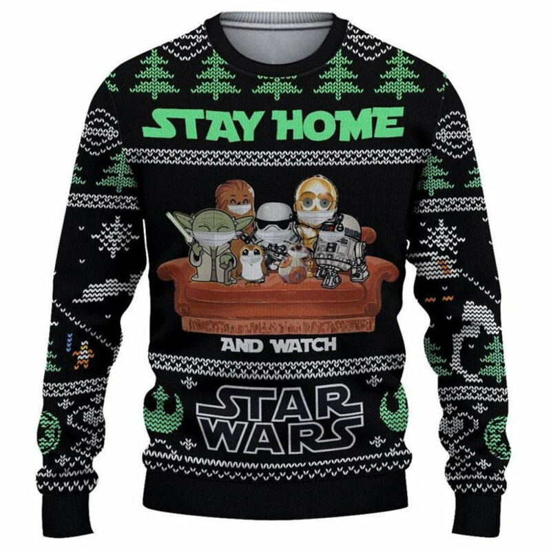 Christmas Star Wars Movies Stay Home - Sweater - Ugly Christmas Sweaters